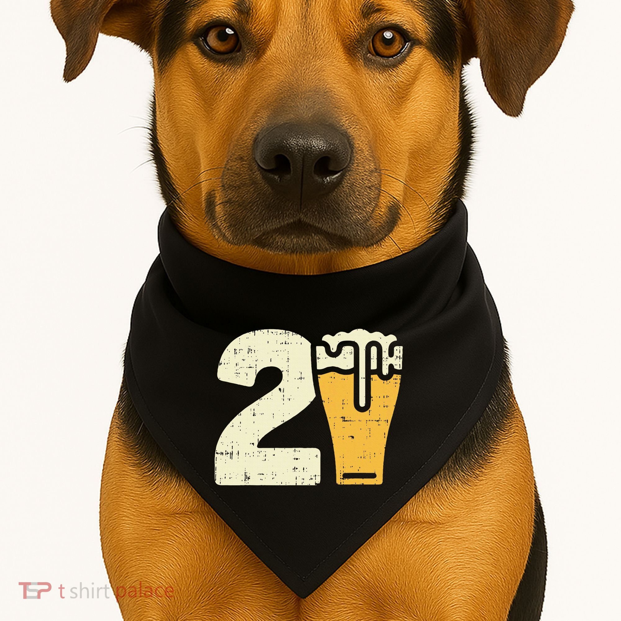 21 Beer 21st Birthday Bday Party Year Old USA-Made Doggie Bandana