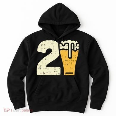 21 Beer 21st Birthday Bday Party Year Old Hoodie