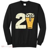 21 Beer 21st Birthday Bday Party Year Old Sweatshirt thumb 0
