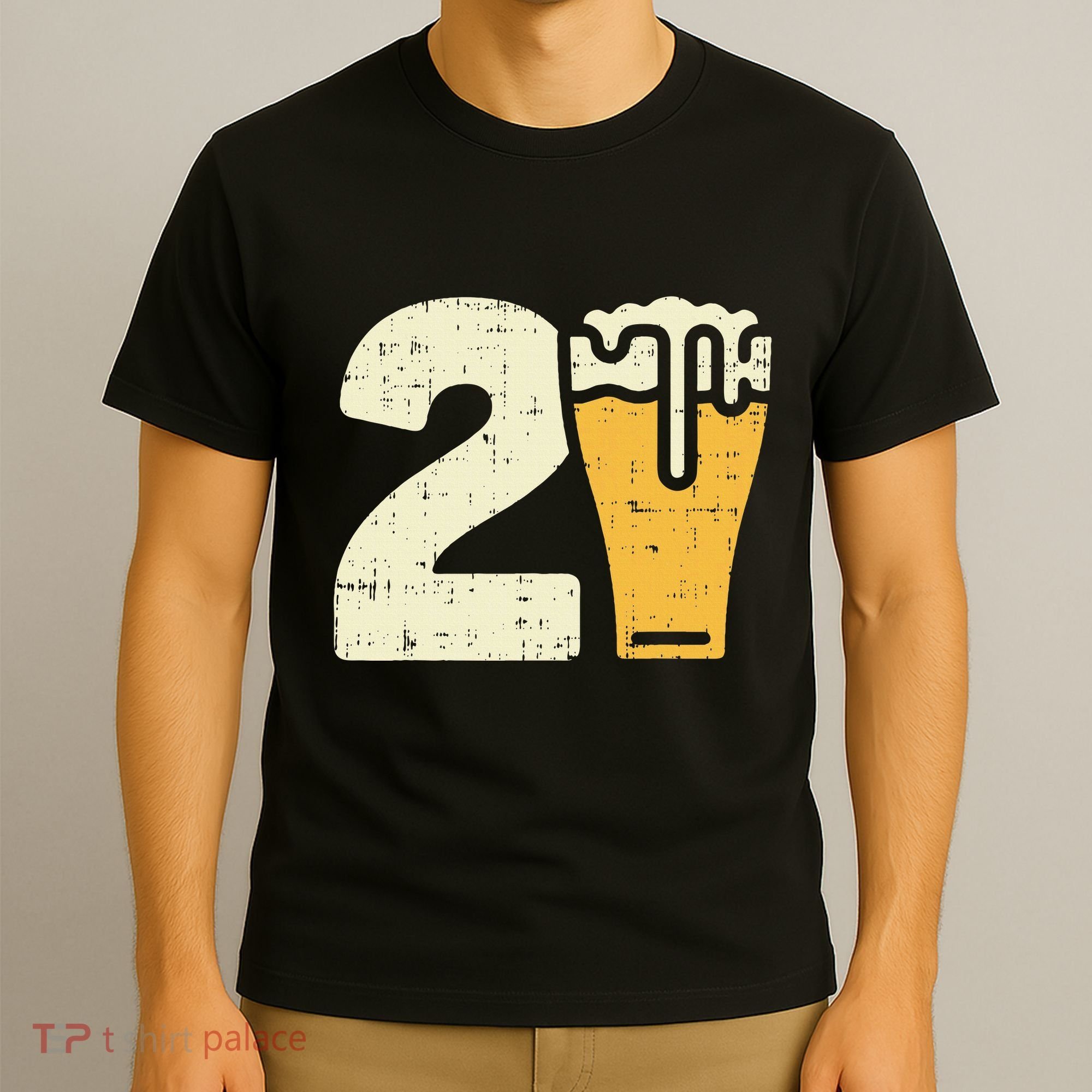 21 Beer 21st Birthday Bday Party Year Old T-Shirt