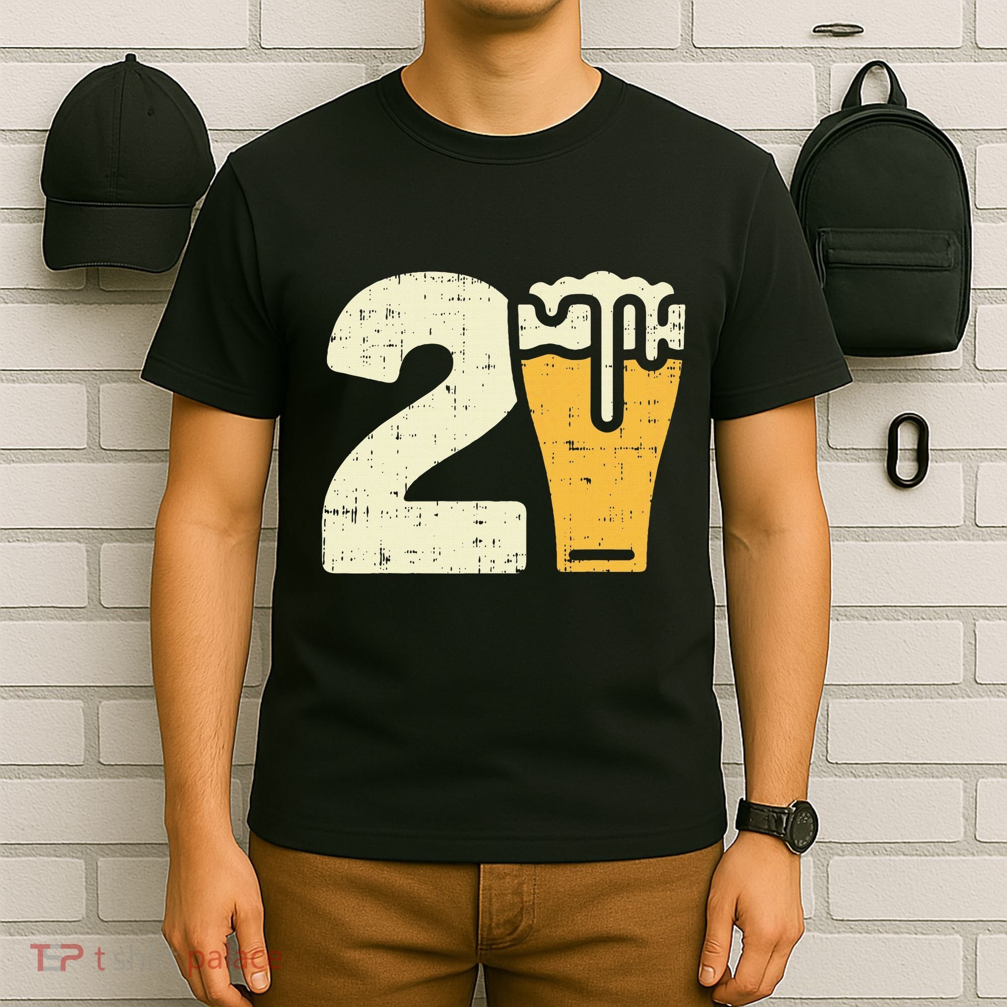 21 Beer 21st Birthday Bday Party Year Old T-Shirt