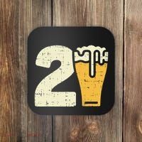 21 Beer 21st Birthday Bday Party Year Old Coaster thumb 0
