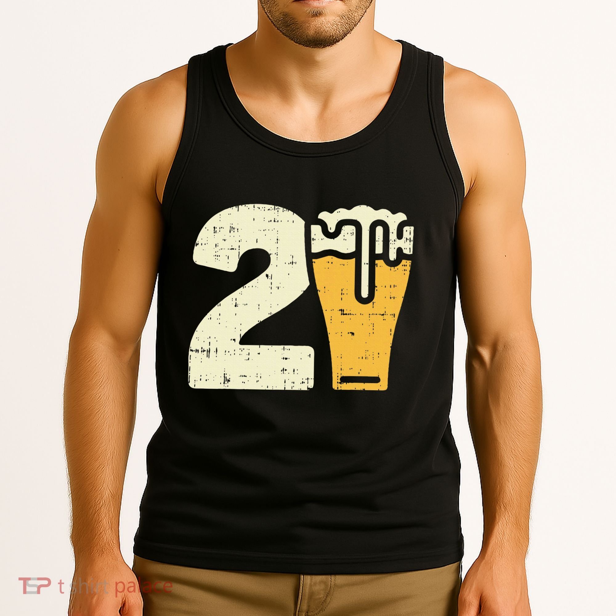 21 Beer 21st Birthday Bday Party Year Old Tank Top