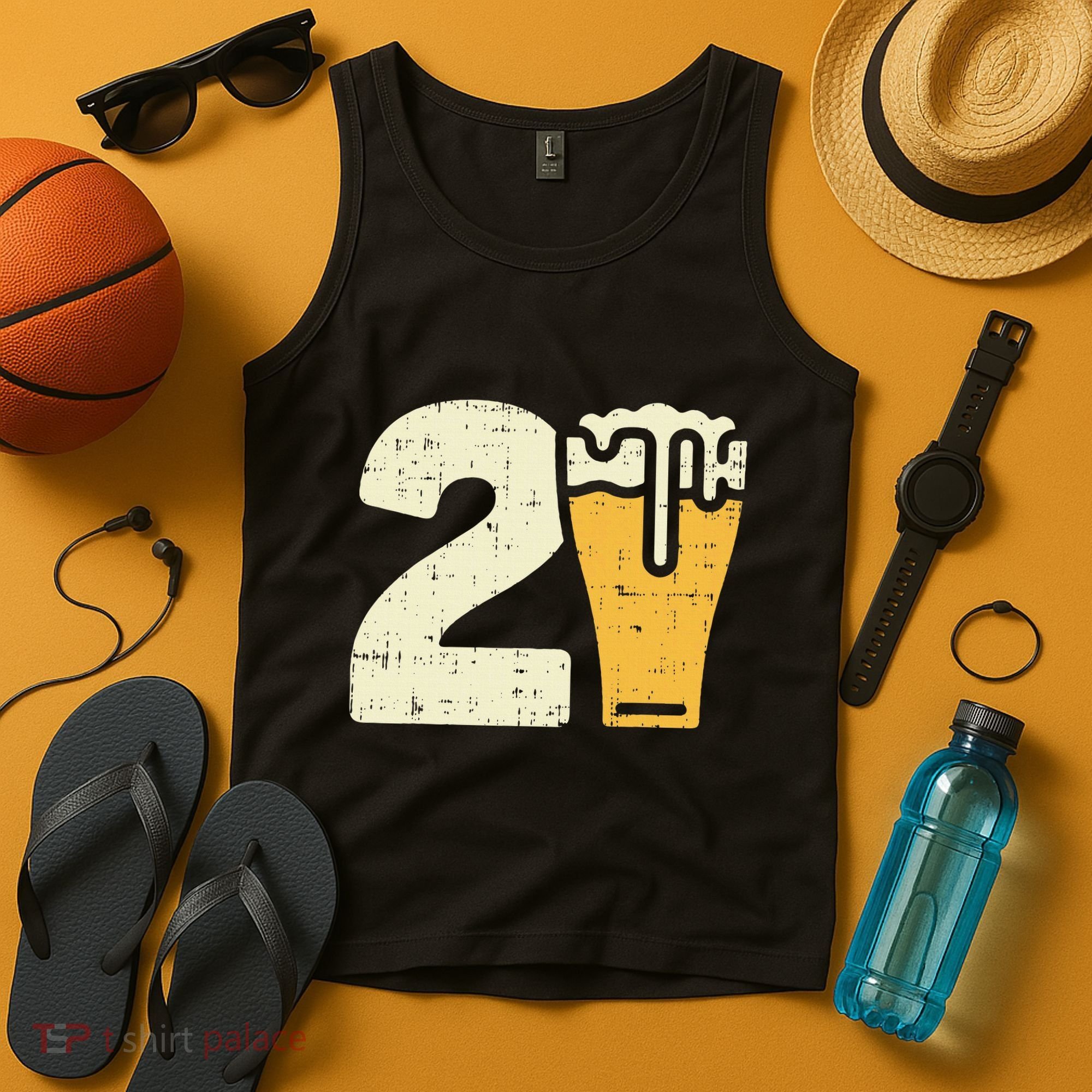21 Beer 21st Birthday Bday Party Year Old Tank Top