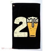 21 Beer 21st Birthday Bday Party Year Old Golf Towel thumb 0