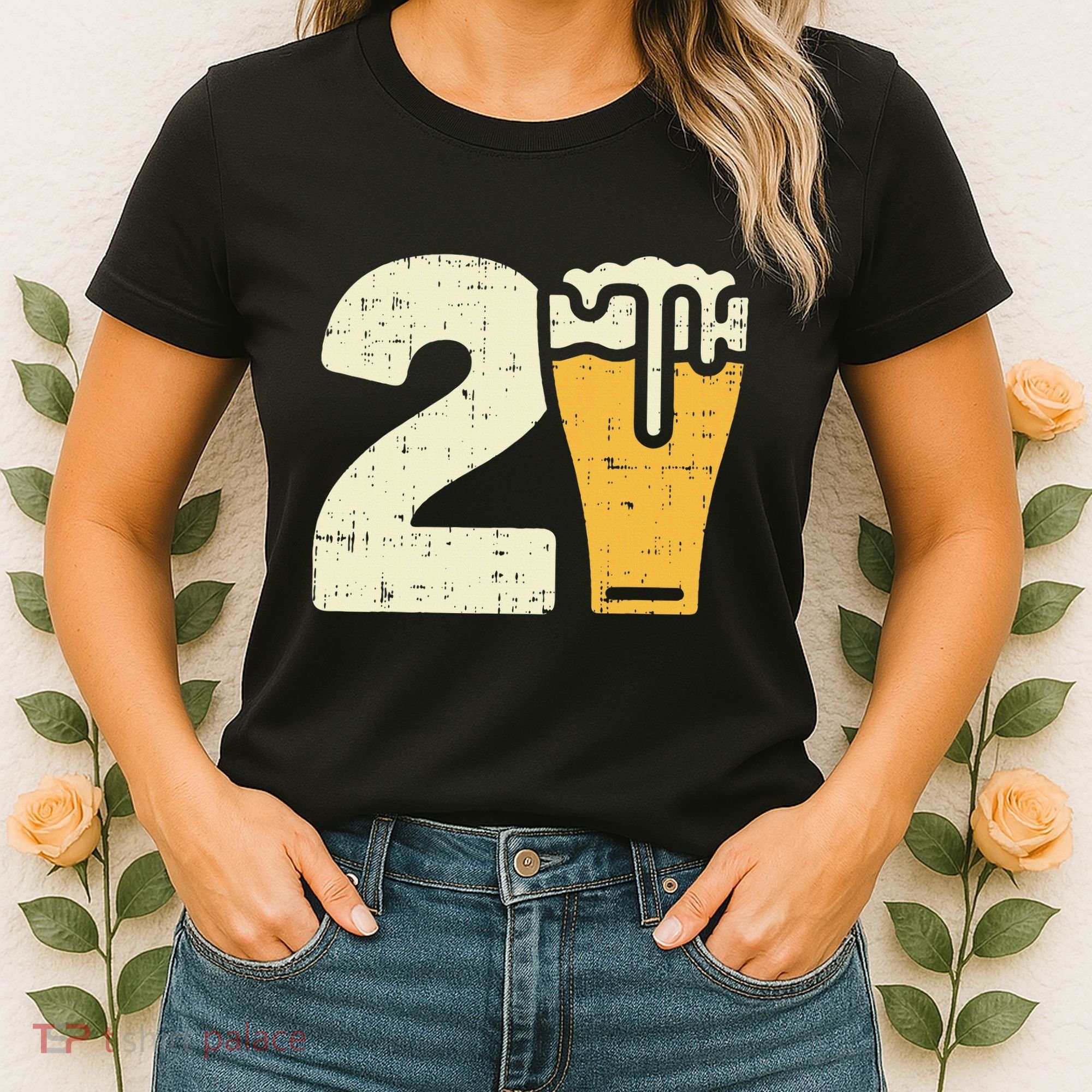 21 Beer 21st Birthday Bday Party Year Old Women's T-Shirt