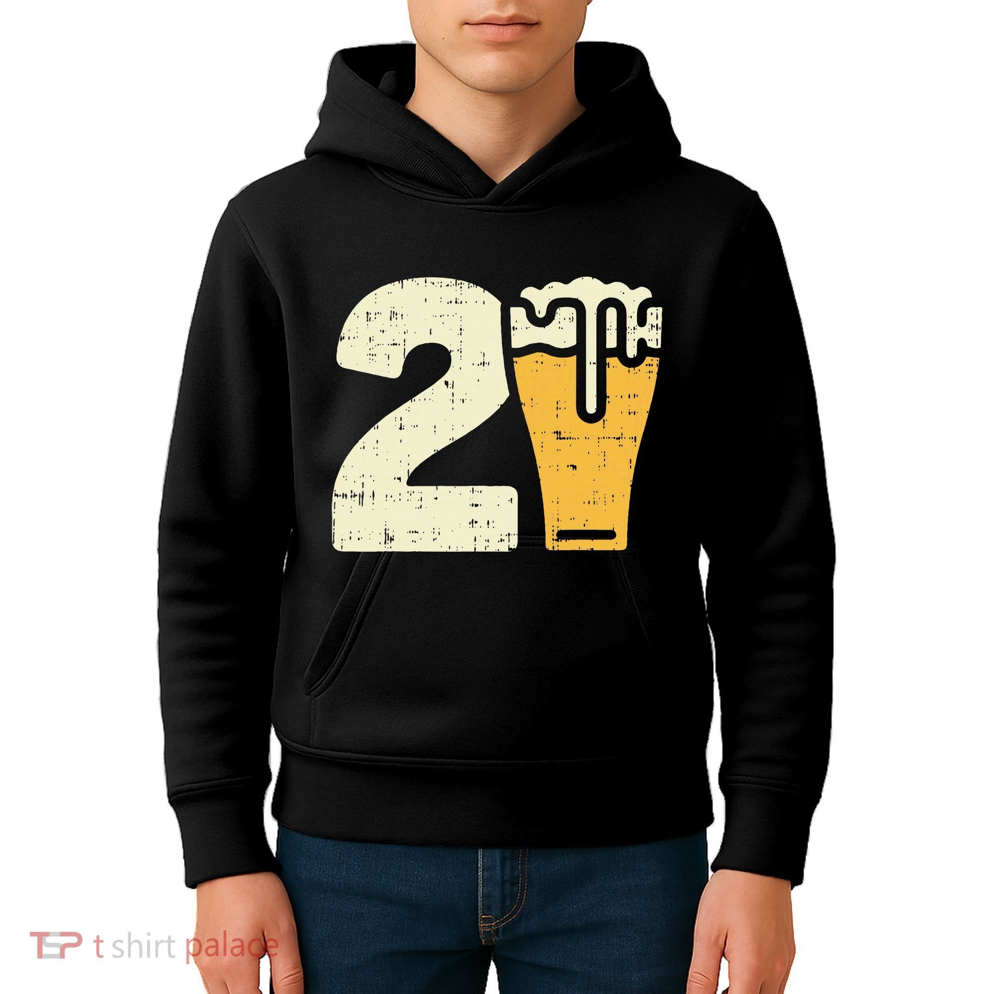 21 Beer 21st Birthday Bday Party Year Old Kids Hoodie