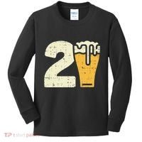 21 Beer 21st Birthday Bday Party Year Old Kids Long Sleeve Shirt thumb 0