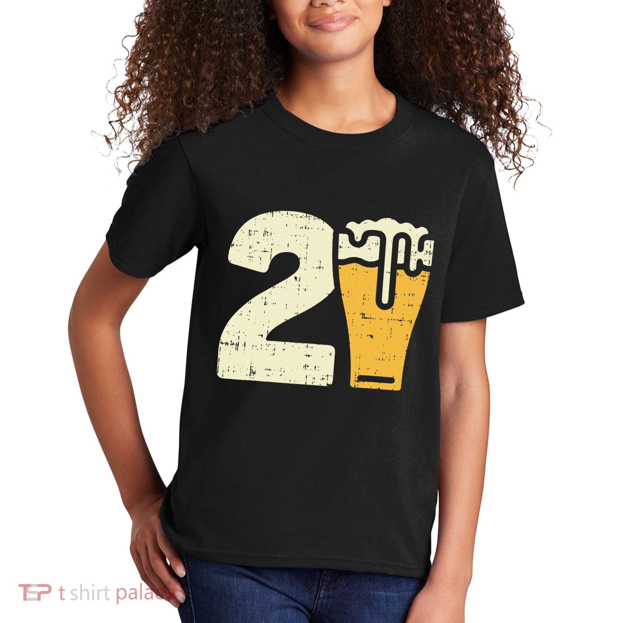 21 Beer 21st Birthday Bday Party Year Old Kids T-Shirt