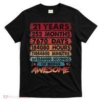 21st Birthday 21 Years Old Vintage Retro 252 Months Birthday T-Shirt thumb 0