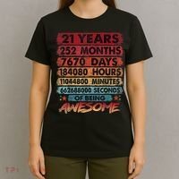 21st Birthday 21 Years Old Vintage Retro 252 Months Birthday T-Shirt thumb 4