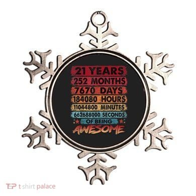 21st Birthday 21 Years Old Vintage Retro 252 Months Birthday Ornament