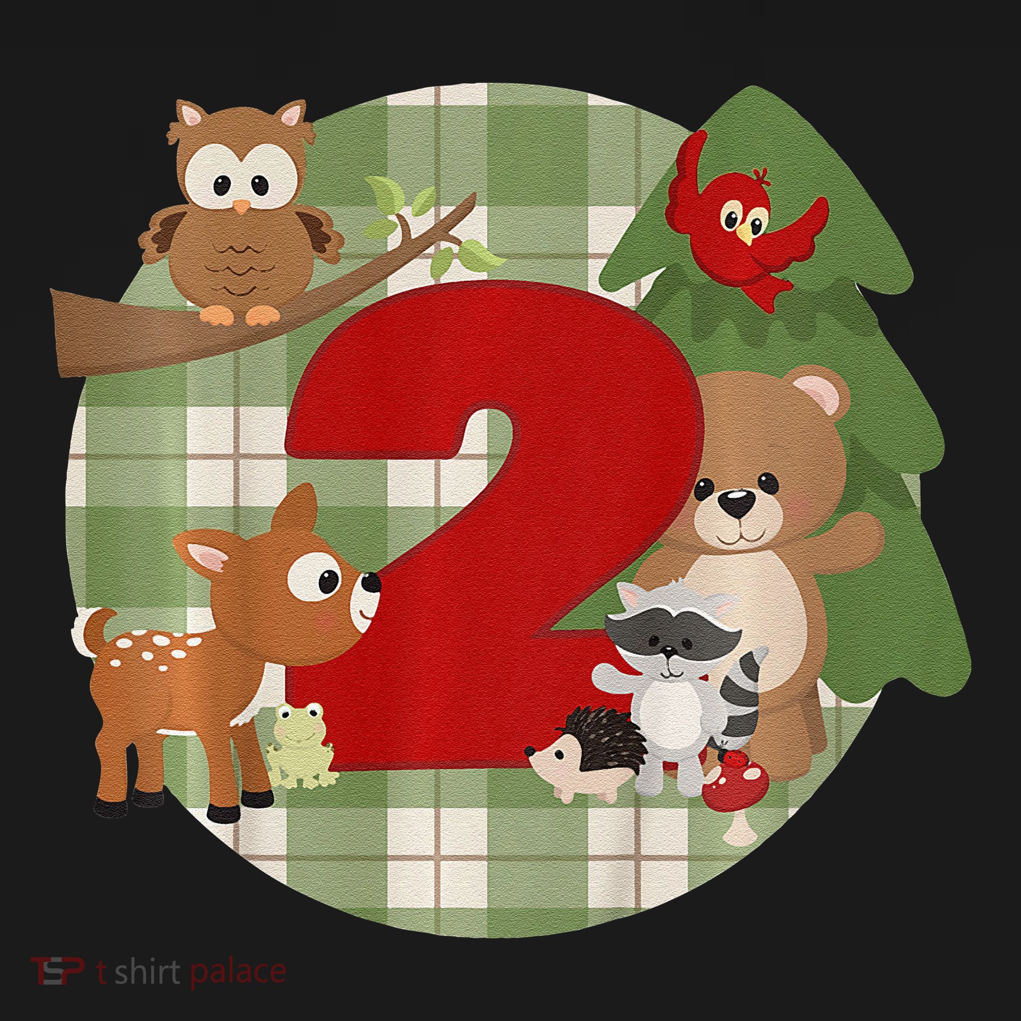 2nd Birthday 2 Year Old Woodland Animals Ornament