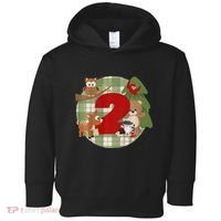 2nd Birthday 2 Year Old Woodland Animals Toddler Hoodie thumb 0