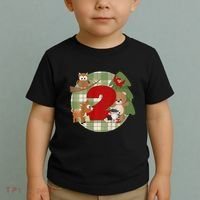 2nd Birthday 2 Year Old Woodland Animals Toddler T-Shirt thumb 2