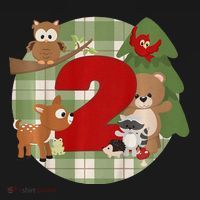 2nd Birthday 2 Year Old Woodland Animals Kids Hoodie thumb 5