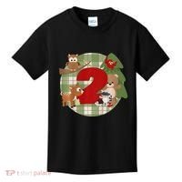 2nd Birthday 2 Year Old Woodland Animals Kids T-Shirt thumb 0