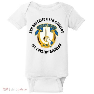 2nd Battalion 7th Cavalry 1st Cavalry Division Veteran Baby Bodysuit