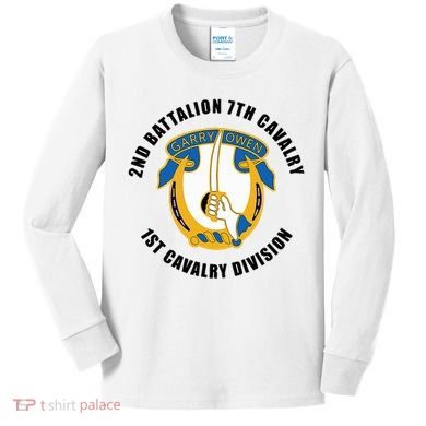 2nd Battalion 7th Cavalry 1st Cavalry Division Veteran Kids Long Sleeve Shirt
