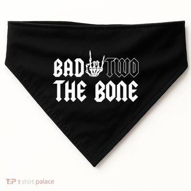 2nd Birthday Bad Two The Bone Party USA-Made Doggie Bandana