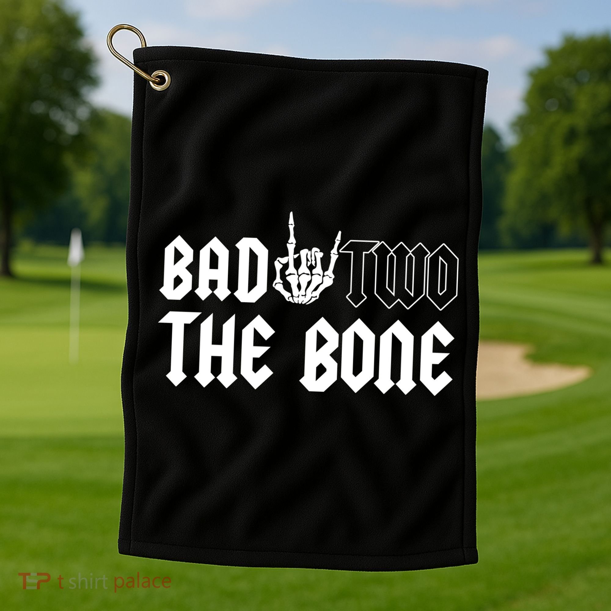 2nd Birthday Bad Two The Bone Party Golf Towel