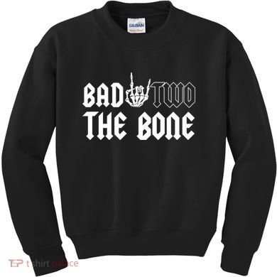 2nd Birthday Bad Two The Bone Party Kids Sweatshirt