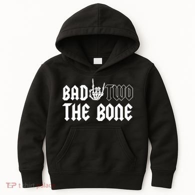 2nd Birthday Bad Two The Bone Party Kids Hoodie