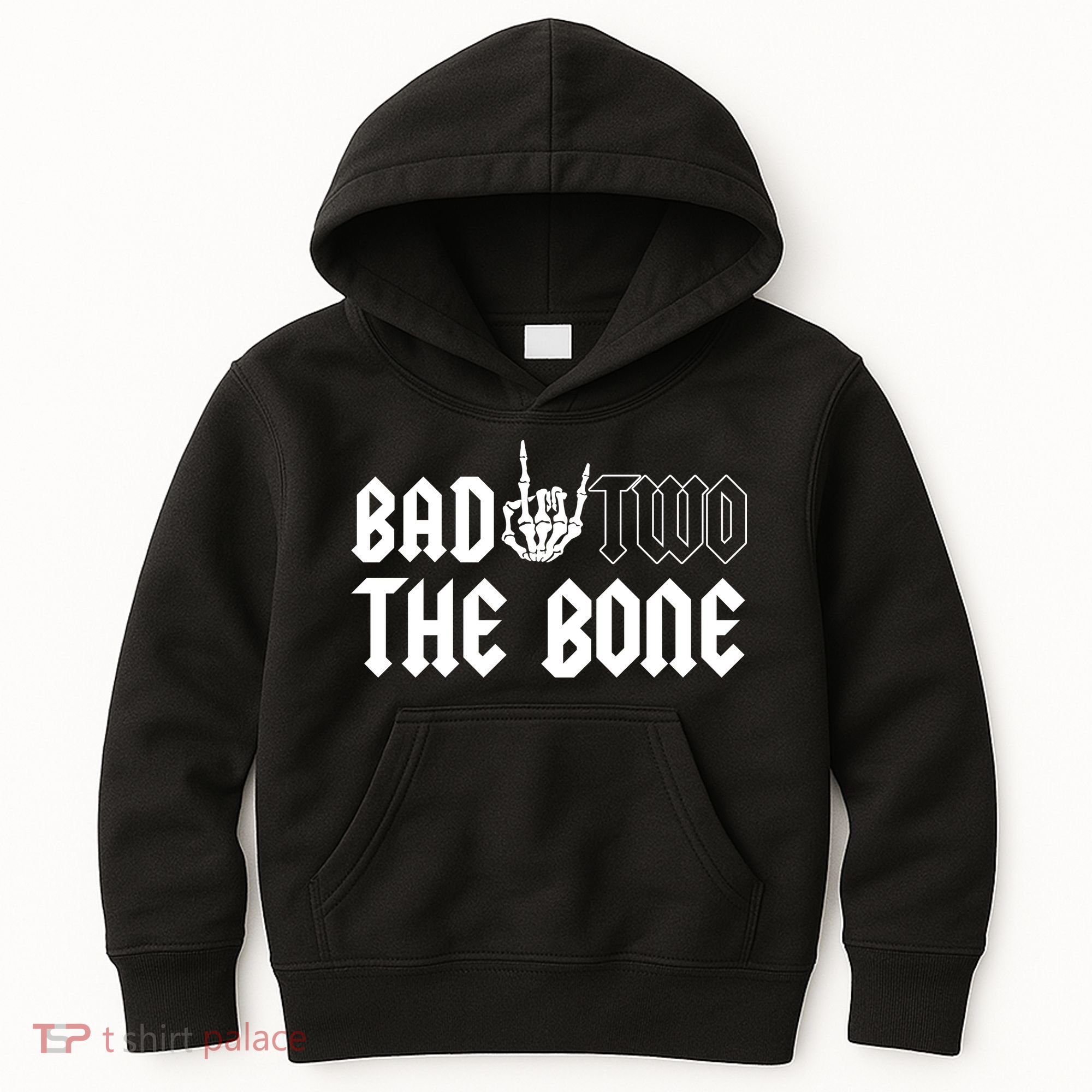 2nd Birthday Bad Two The Bone Party Kids Hoodie