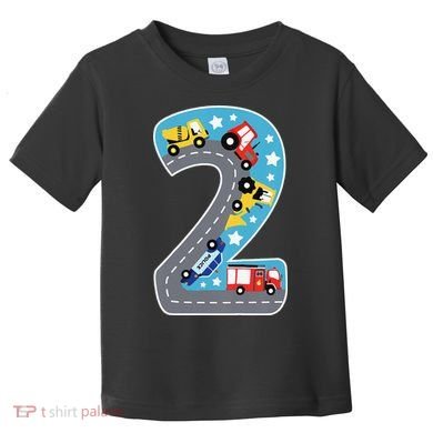 2nd Birthday Car Carpet 2 Year Old Car Gift Toddler T-Shirt