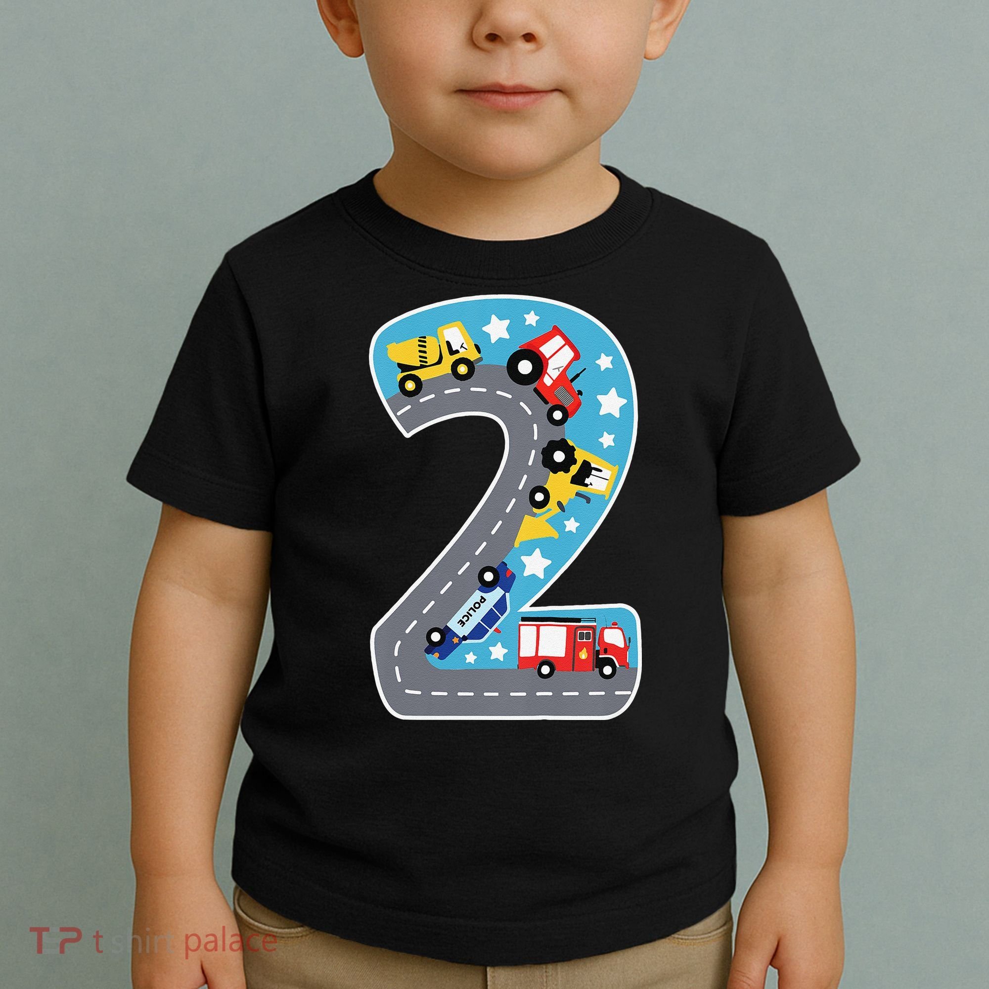 2nd Birthday Car Carpet 2 Year Old Car Gift Toddler T-Shirt
