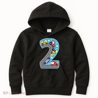 2nd Birthday Car Carpet 2 Year Old Car Gift Kids Hoodie thumb 0