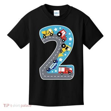2nd Birthday Car Carpet 2 Year Old Car Gift Kids T-Shirt
