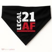 21 Birthday Celebration Party Gift I Legal AF 21st Bday USA-Made Doggie Bandana thumb 0