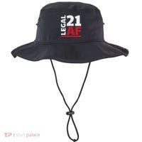 21 Birthday Celebration Party Gift I Legal AF 21st Bday Bucket Hat thumb 0