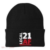 21 Birthday Celebration Party Gift I Legal AF 21st Bday Beanie thumb 0