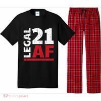 21 Birthday Celebration Party Gift I Legal AF 21st Bday Pajama Set thumb 0