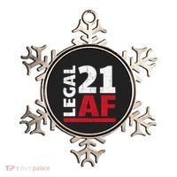 21 Birthday Celebration Party Gift I Legal AF 21st Bday Ornament thumb 0