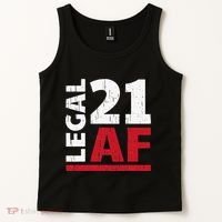 21 Birthday Celebration Party Gift I Legal AF 21st Bday Tank Top thumb 2