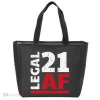 21 Birthday Celebration Party Gift I Legal AF 21st Bday Tote Bag thumb 0