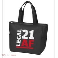 21 Birthday Celebration Party Gift I Legal AF 21st Bday Tote Bag thumb 3