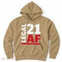 21 Birthday Celebration Party Gift I Legal AF 21st Bday Hoodie thumb 0
