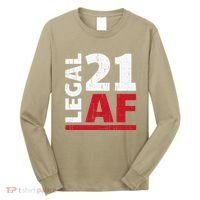 21 Birthday Celebration Party Gift I Legal AF 21st Bday Long Sleeve Shirt thumb 0