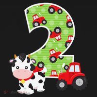 2nd Birthday Farm Animals Number 2 Years Old Party Baby Bodysuit thumb 2