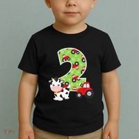 2nd Birthday Farm Animals Number 2 Years Old Party Toddler T-Shirt thumb 2