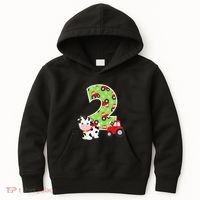 2nd Birthday Farm Animals Number 2 Years Old Party Kids Hoodie thumb 0
