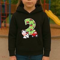 2nd Birthday Farm Animals Number 2 Years Old Party Kids Hoodie thumb 3