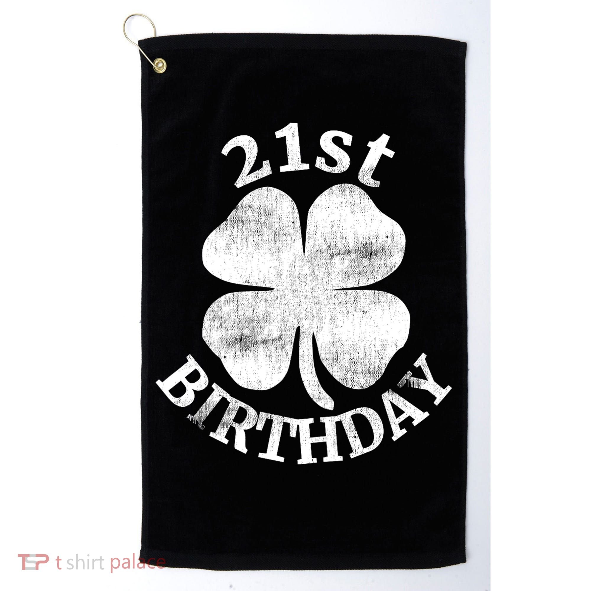 21st Birthday Funny St. Patricks Day Party Beer Gift Golf Towel
