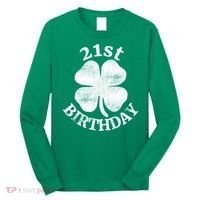 21st Birthday Funny St. Patricks Day Party Beer Gift Long Sleeve Shirt thumb 0
