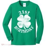 21st Birthday Funny St. Patricks Day Party Beer Gift Kids Long Sleeve Shirt thumb 0