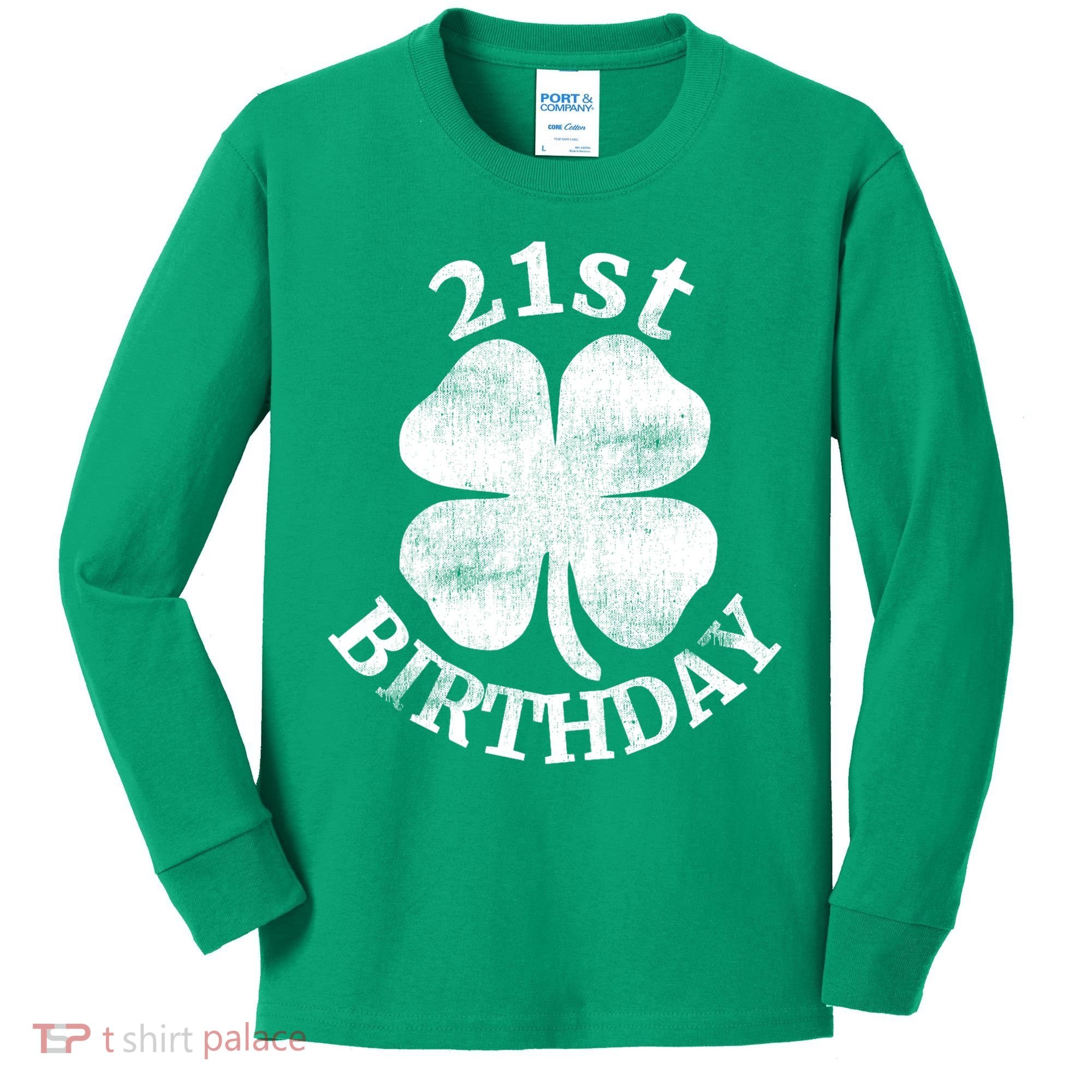 21st Birthday Funny St. Patricks Day Party Beer Gift Kids Long Sleeve Shirt